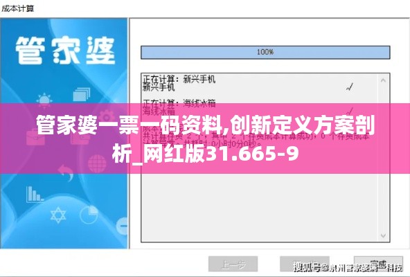 管家婆一票一码资料,创新定义方案剖析_网红版31.665-9