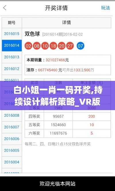 白小姐一肖一码开奖,持续设计解析策略_VR版6.755