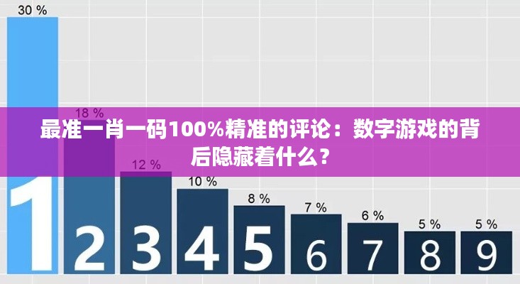 最准一肖一码100%精准的评论：数字游戏的背后隐藏着什么？