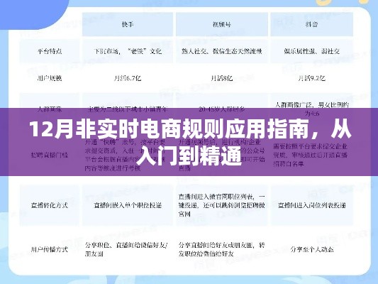 12月非实时电商规则应用指南，从新手到专家