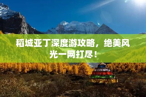 稻城亚丁深度游攻略，绝美风光一网打尽！
