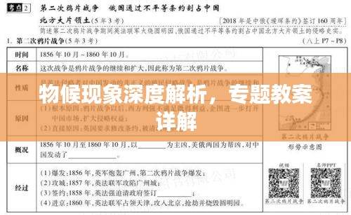 物候现象深度解析，专题教案详解
