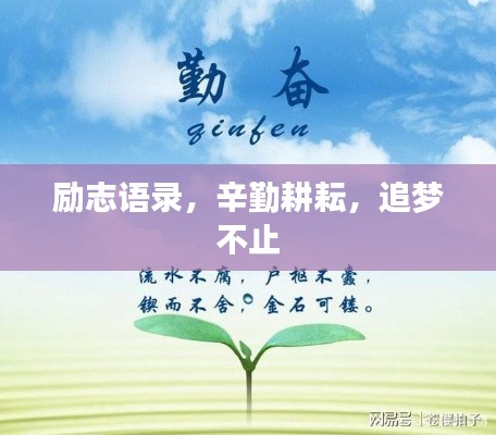 励志语录，辛勤耕耘，追梦不止
