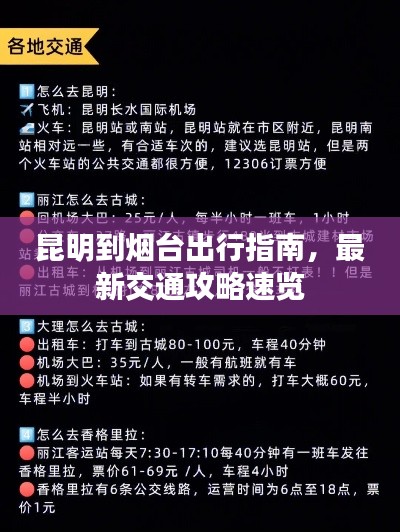 昆明到烟台出行指南，最新交通攻略速览