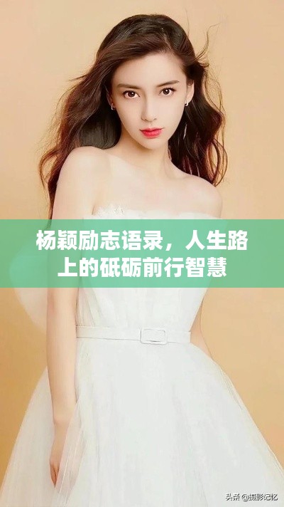 杨颖励志语录，人生路上的砥砺前行智慧
