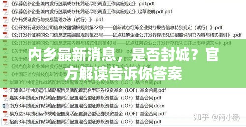 内乡最新消息，是否封城？官方解读告诉你答案