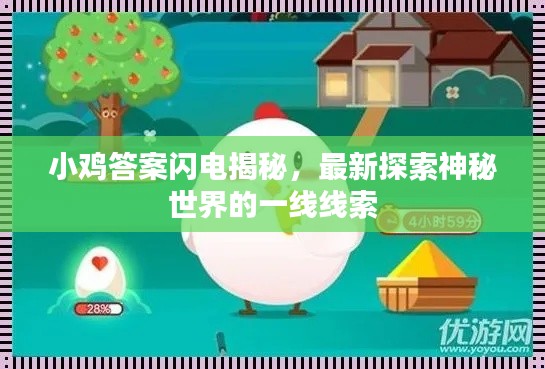 小鸡答案闪电揭秘，最新探索神秘世界的一线线索