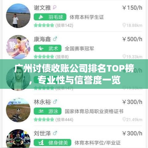广州讨债收账公司排名TOP榜，专业性与信誉度一览